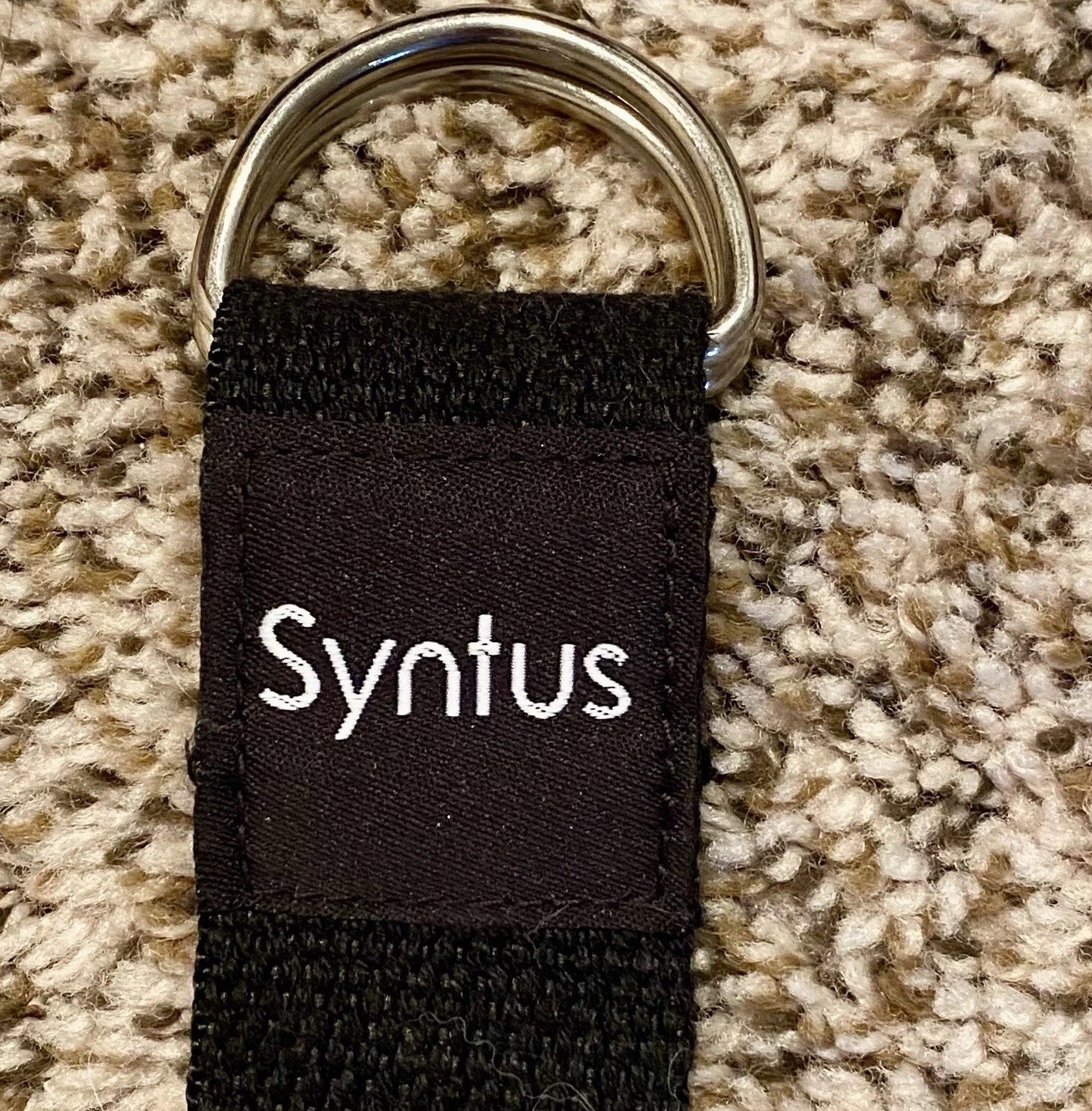 7-1/2' Woven Cotton Blend Yoga Strap Stretching Exercise Belt Black