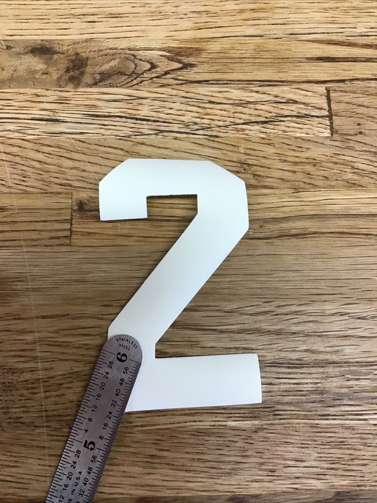 Firefighter / EMT Turnout Coat Reflective Iron-On Number “2” Lime Green D-6