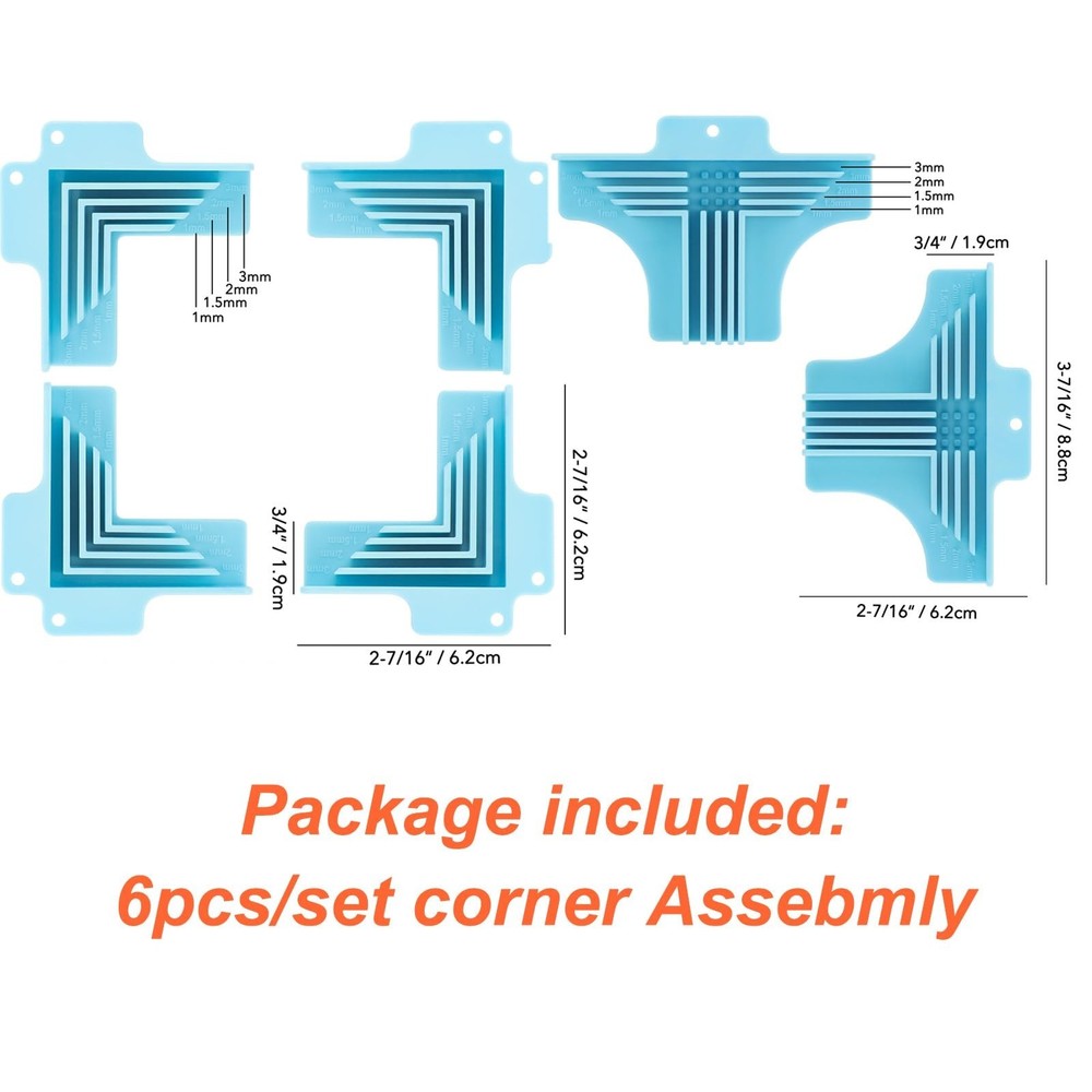 6 Pack Corner Guides for Chipboard Boxes,Right Angle Clamp Tool Assembly Clam...