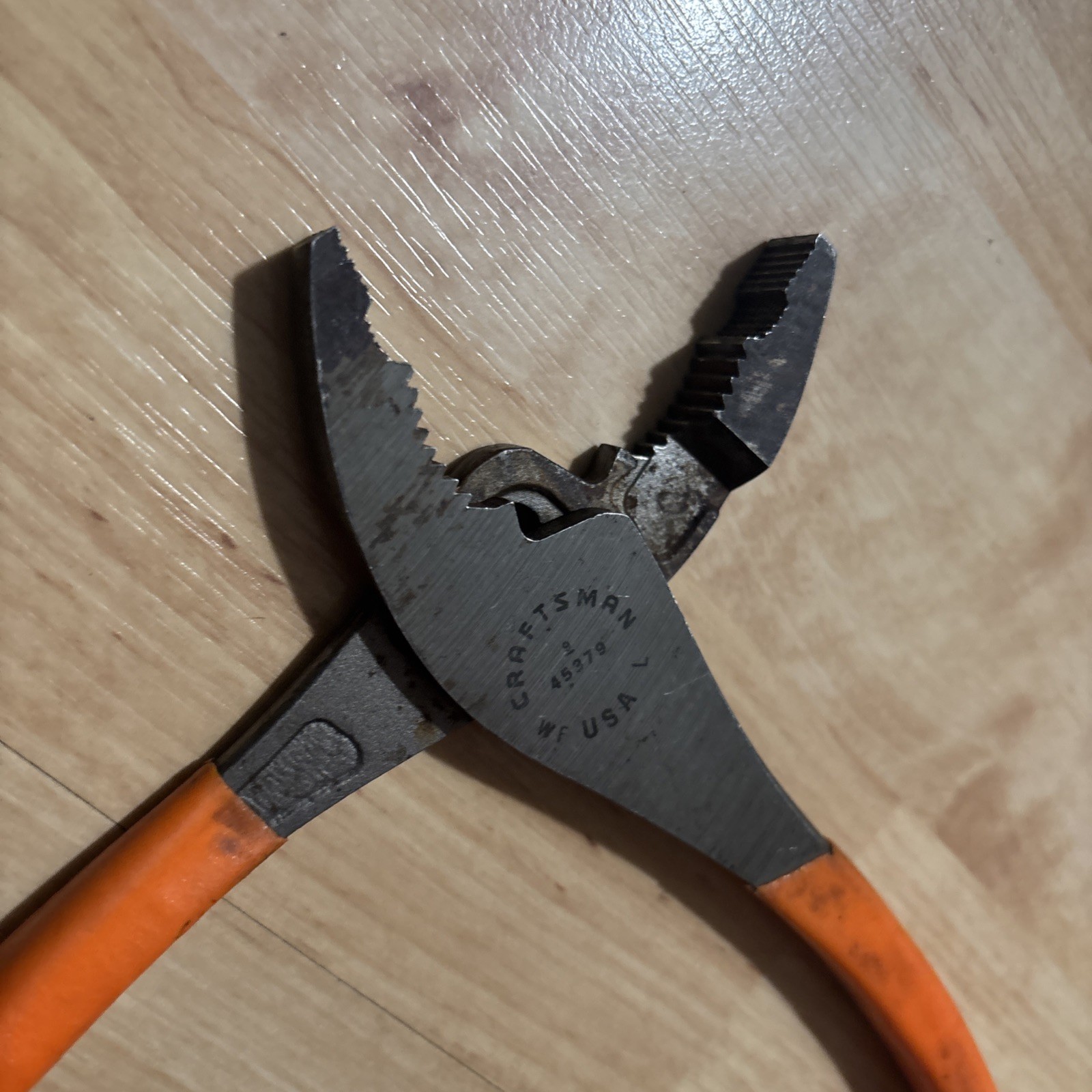 Craftsman 45379 Slip Joint Pliers Neon Orange Hi Viz 8" USA