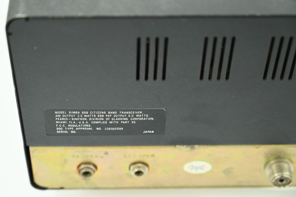 Vintage Pierce Simpson Simba SSB CB Transceiver Transmitter Untested