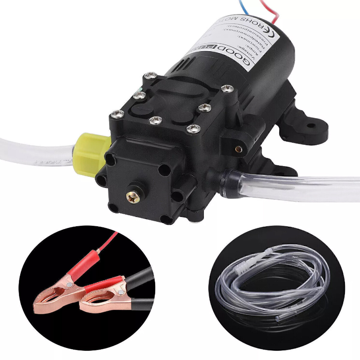 DC 12V 5L Transfer Pump Extractor Fast Change Oil Fluid Scavenge Suction Vacuum