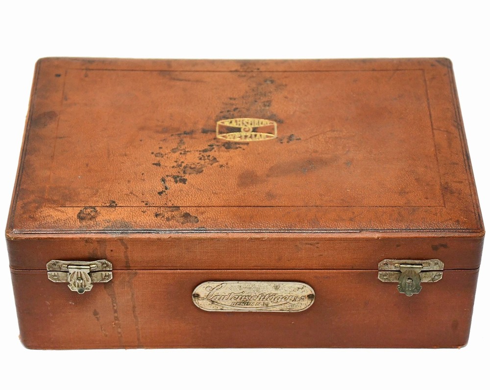 Antique vintage Seibert microscope fitted case, early 20th C.
