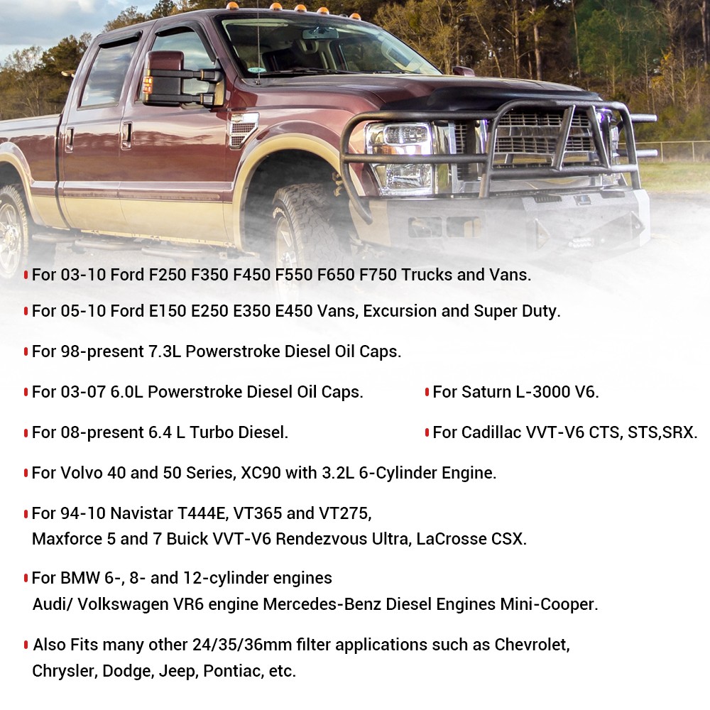 Filter Socket 24mm / 36mm Reversible Filter Cap Remover and Installer Black