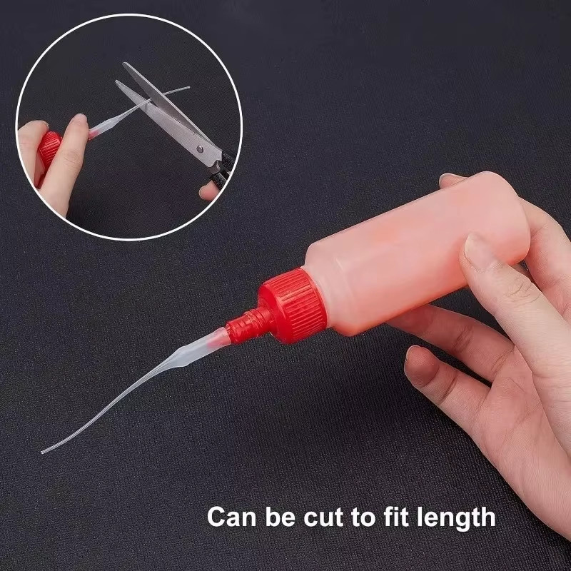 Glue Tips, 100Pcs Plastic Glue Micro-Tips Glue Extender Precision CA Glue Applic