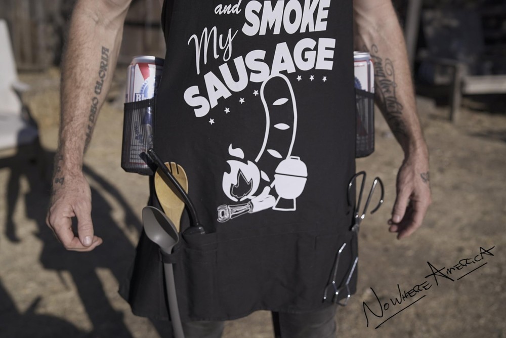 "PULL MY PORK - Funny Trashy BBQ Apron - 100% Canvas - 5 Pockets - 4 Tool Loo...