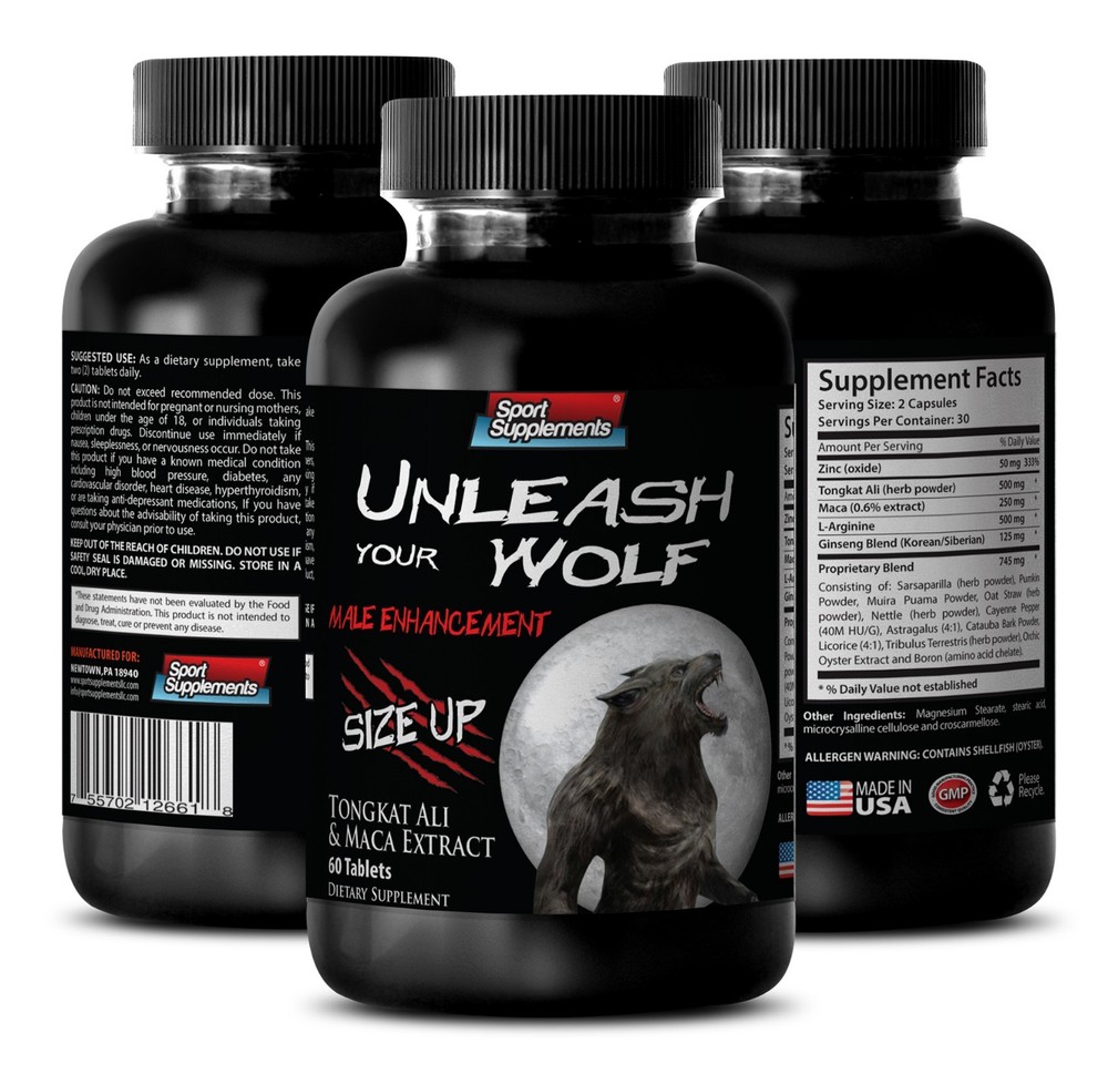 Male Performance Support – UNLEASH YOUR WOLF – Maca Extract 1Bot 60Caps