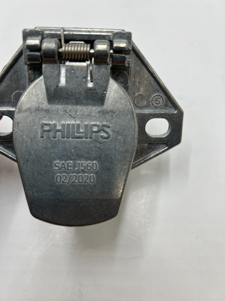 QTY 3 Phillips 7 Way Conductor Socket, Split Pin, 2 Bolt Hole / Elongated Hole