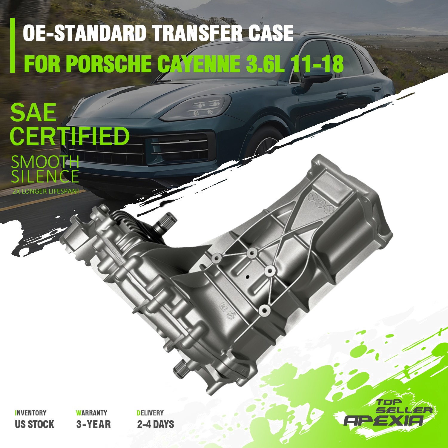 Transfer Case Box Assembly Fit For 2011-2018 Porsche Cayenne 3.6L V6 95834101021