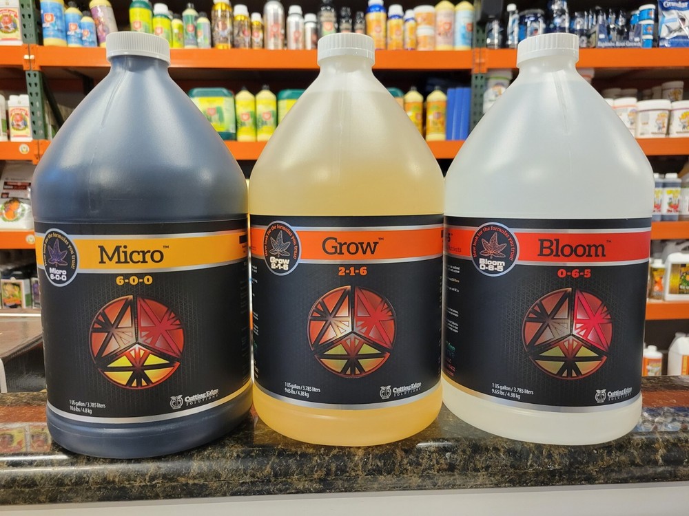 Cutting Edge Solutions Combo 1 Gallon Ea. Liquid Concentrate MICRO, GROW & BLOOM