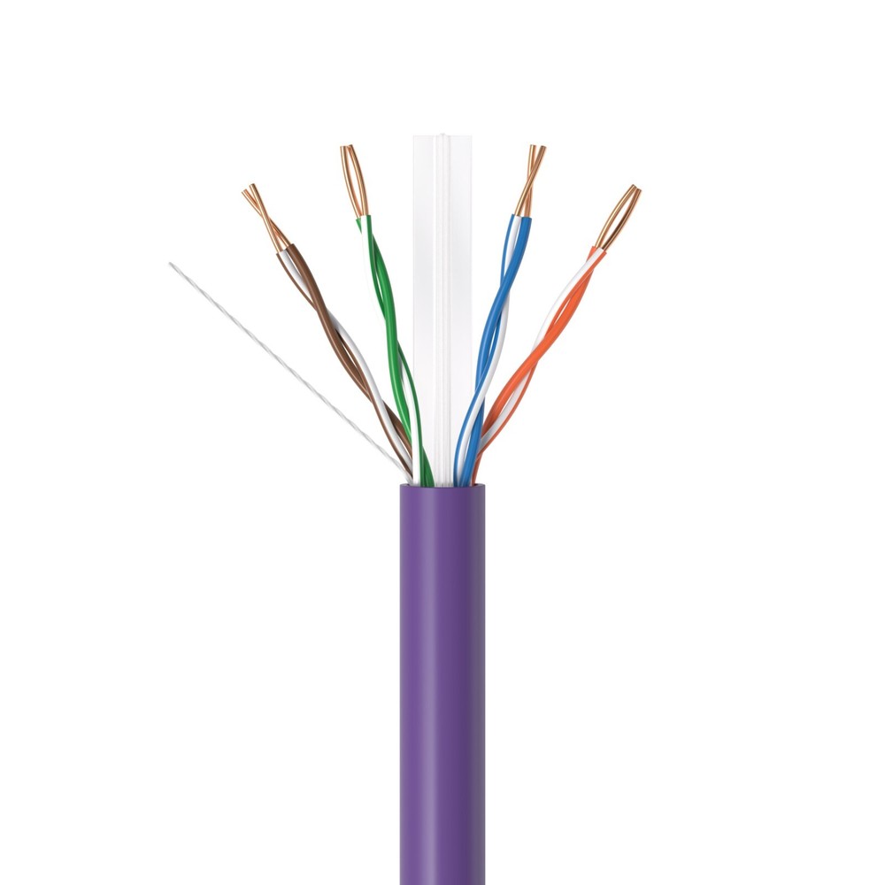 Bulk CAT6 ETL Rated Cable 1000ft 500ft Riser CMR Solid Bare Copper RJ45 Ethernet