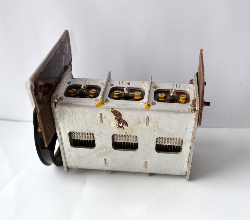 3 (Three) Section Air Variable Capacitor 3x 18-465pF Vintage Soviet USSR Working