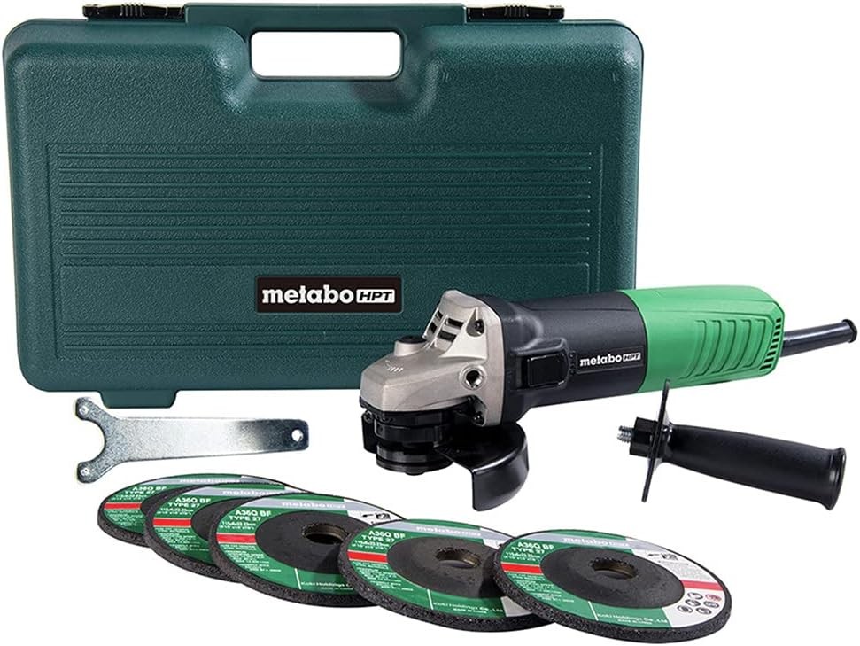 4-1/2-Inch Angle Grinder Includes 5 Grinding Wheels & Hard Case 6.2-Amp Motor