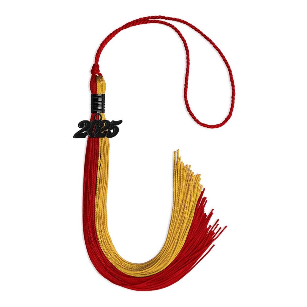 Endea Graduation Red/Gold Tassel with Black Date Drop