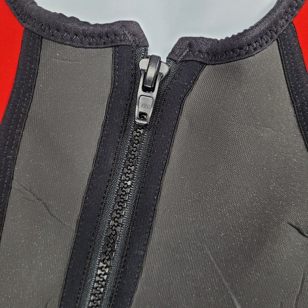 VTG Perceptions Black Red Sleeveless Full Length Front Zip Wetsuit ML