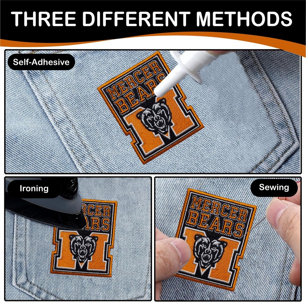 Mercer Bears NCAA Team Logo Iron On Patch - Sew Patch - Embroidered Patch