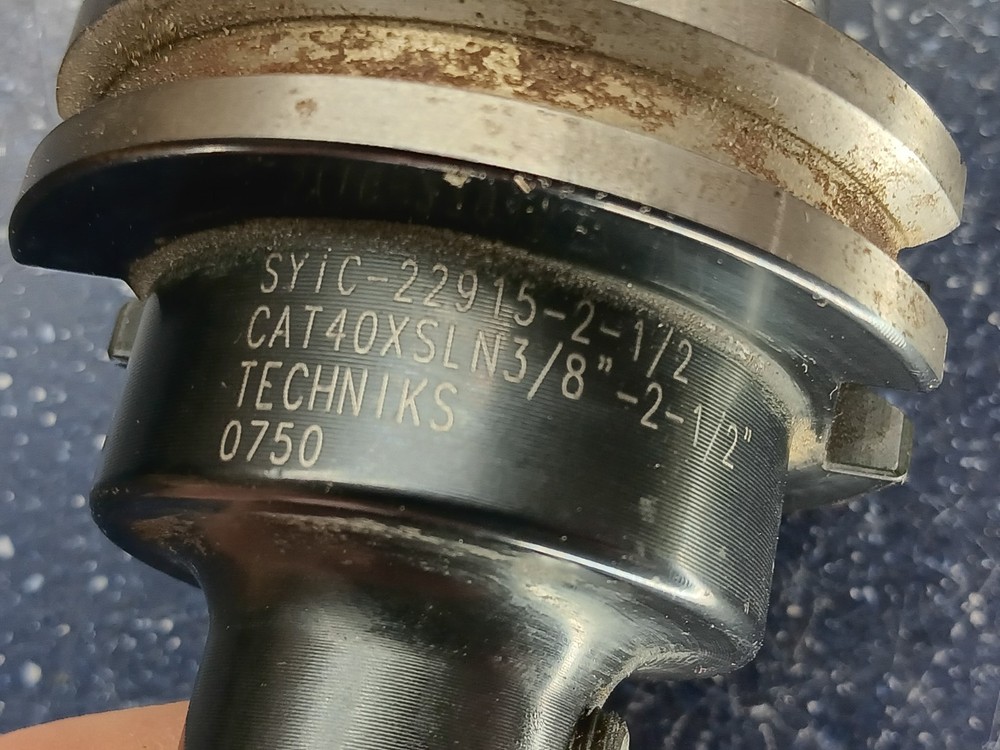 Techniks CAT40 3/8" ID Solid End Mill Tool Holder SYIC 22915 CNC Tooling .375