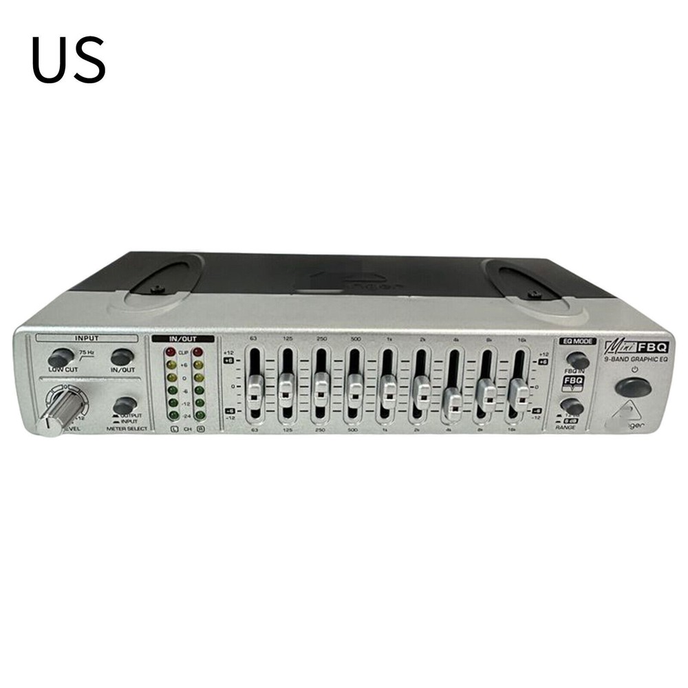 FBQ800 Ultra-compact Graphic EQ Equalizer 9-Band Suppressor Equalizer Processor