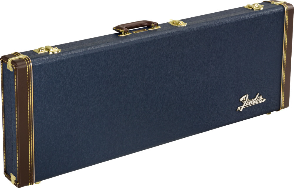 Fender Classic Series Strat /Tele Hardshell Case, Navy Blue, Gold Interior