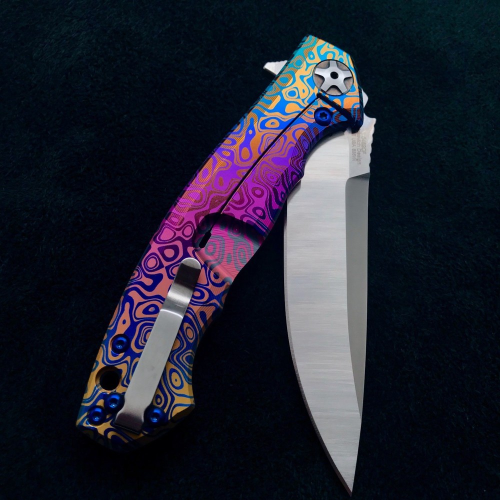 Zero Tolerance ZT 0452CF Plain Edge Folder BWL Flomascus Ano custom zt452cf