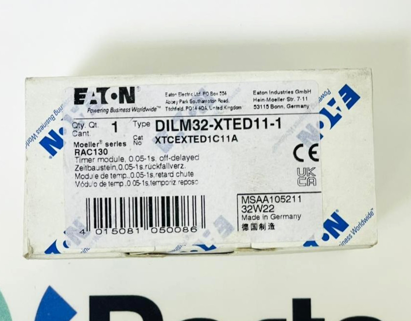 Eaton DILM32-XTED11-1 Off-Delay Timer Module XTCEXTED1C11A