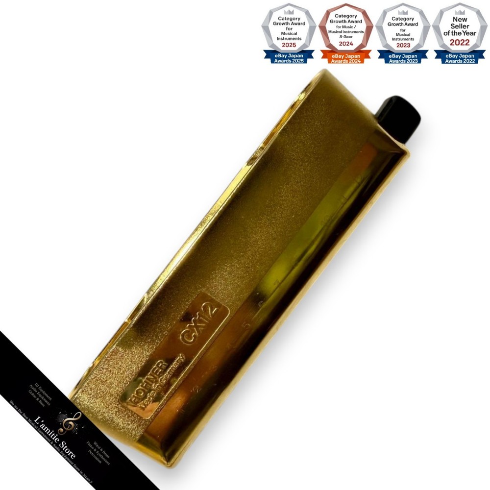 Hohner CX-12GOLD Chromatic Harmonica, 12-Key, Silver, Includes Case, Used