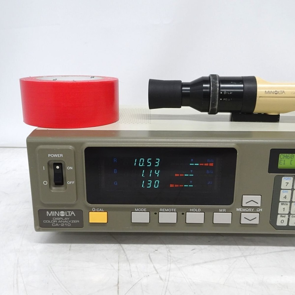 MINOLTA CA-210 Color Analyzer W/ Probe Unproofread Tested Working