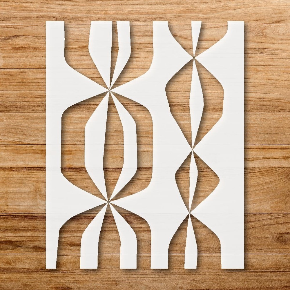 Abstract Symmetrical Pattern Design Stencil for Creative Projects - StencilAir