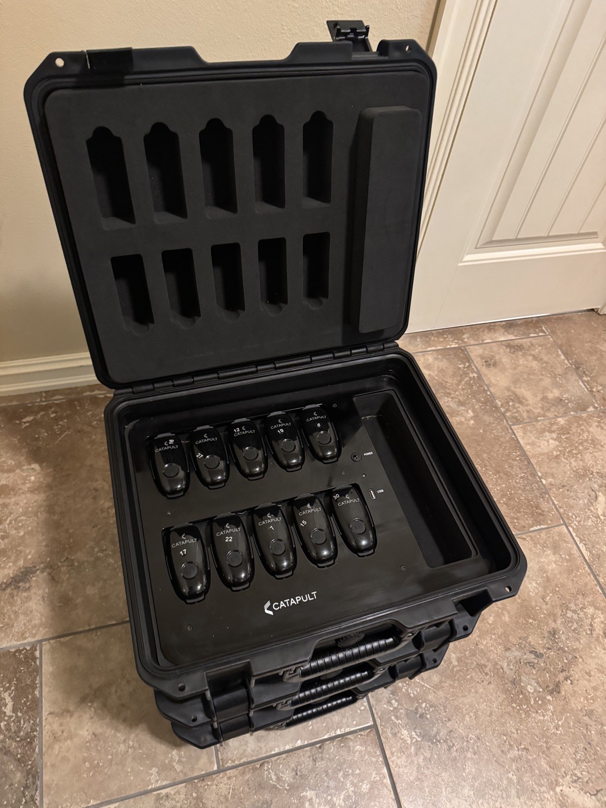 Catapult Team GPS Tracking Monitors - 25 Pods - 3 Heavy Duty Cases - No Chargers