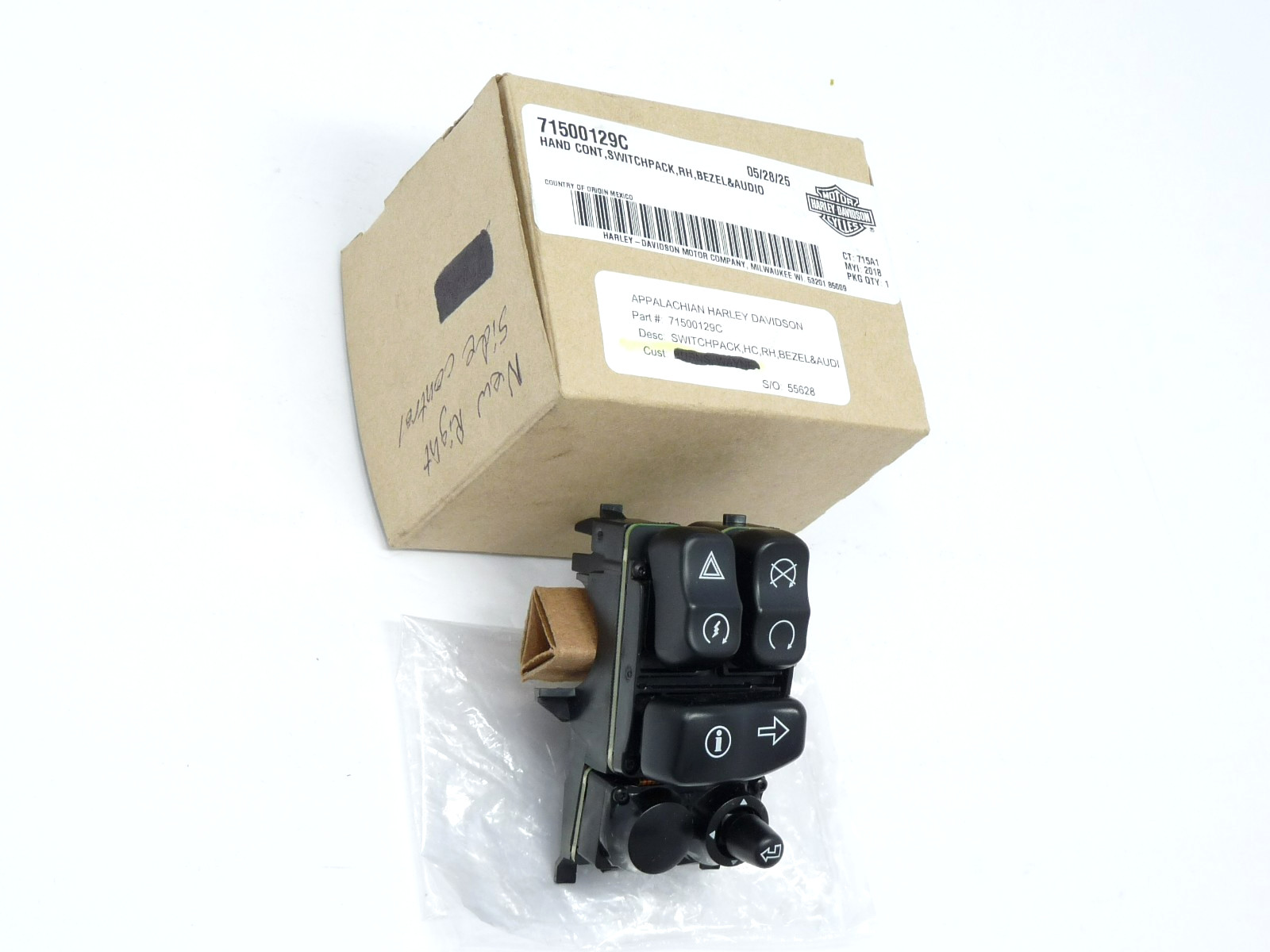 GENUINE HARLEY DAVIDSON RH CONTROL SWITCH PACK 19-23 STREET ROAD GLIDE 71500129C