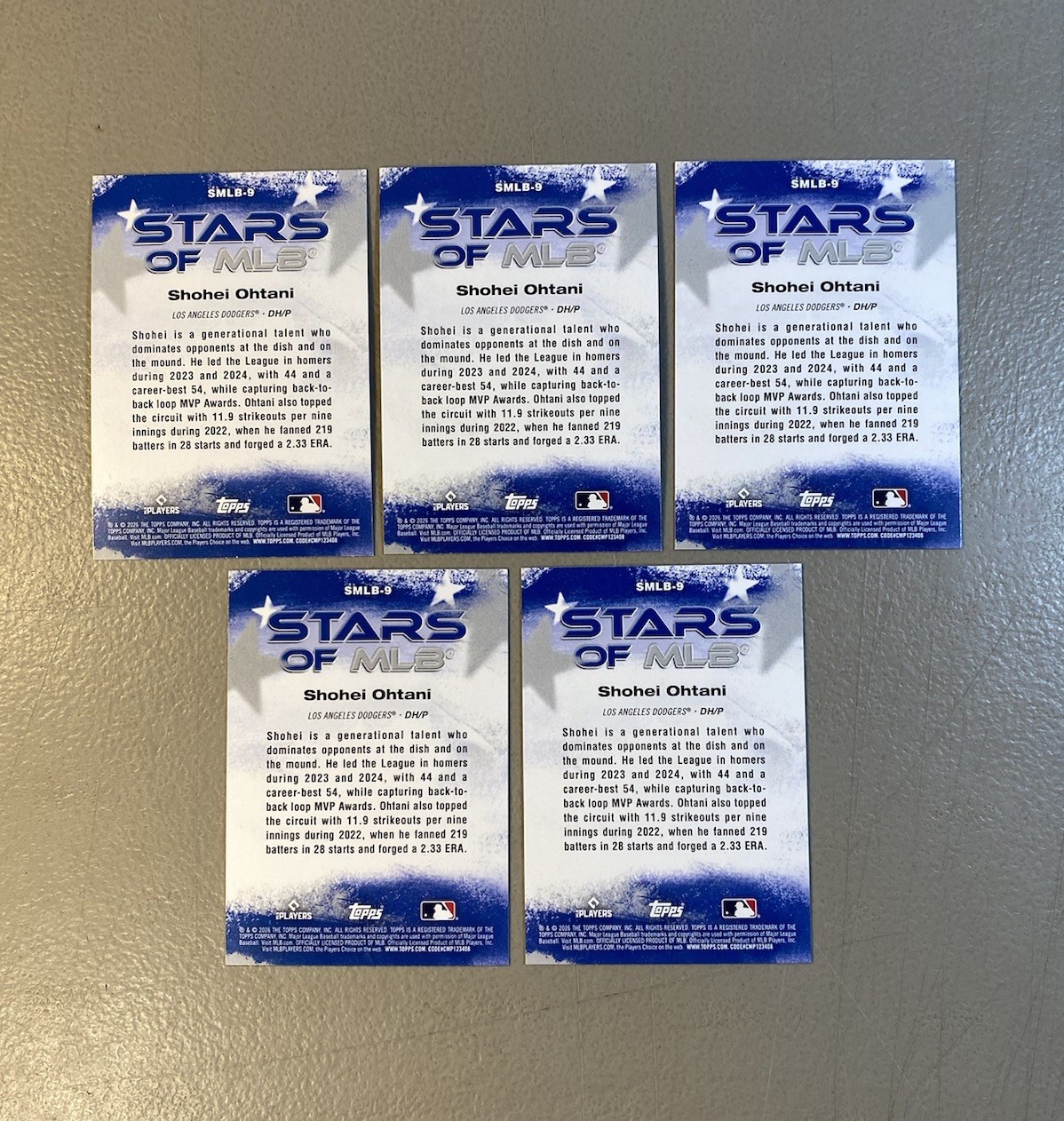 Shohei Ohtani 2026 Topps Series 1 Lot of (31) Cards - Foil Insert Base Dodgers