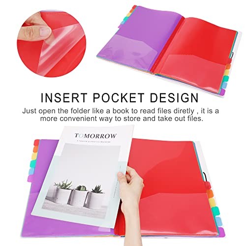 Rainbow Tab Expanding File Folder - 24 Pockets, Durable A4 Blue - 24 Pockets