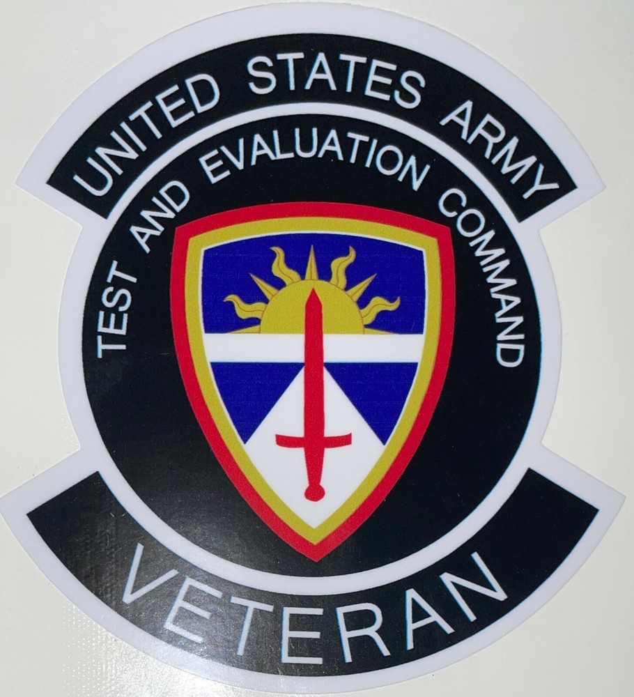 US Army Test and Evaluation Command Veteran Sticker Waterproof D684