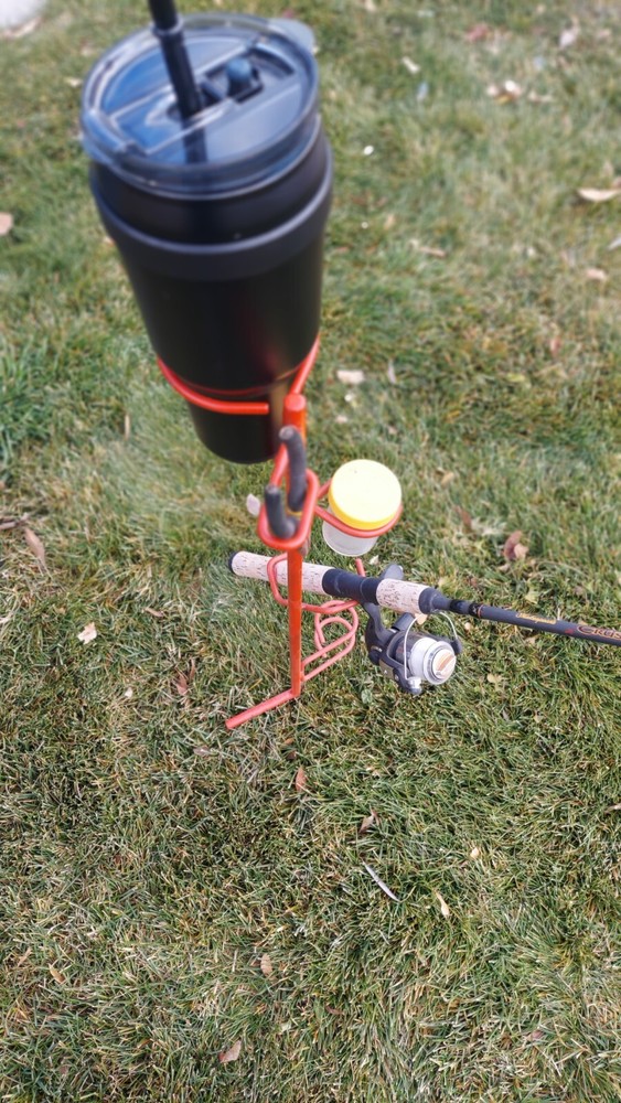 Fishing Pole Holder With Accessories