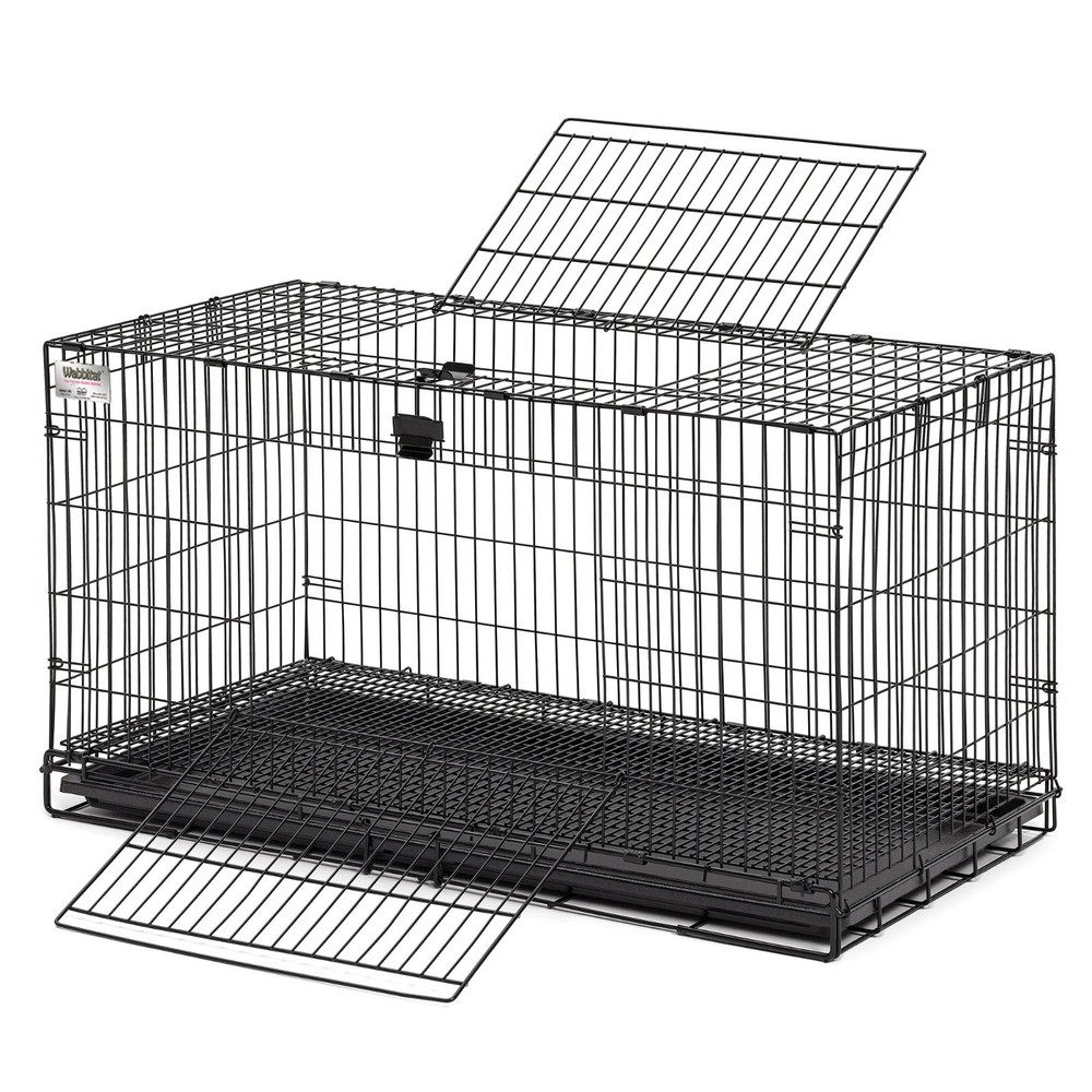 Medium Rabbit Cage with Grid Mesh Floor, Removable Tray, Easy Access Doors, Rust
