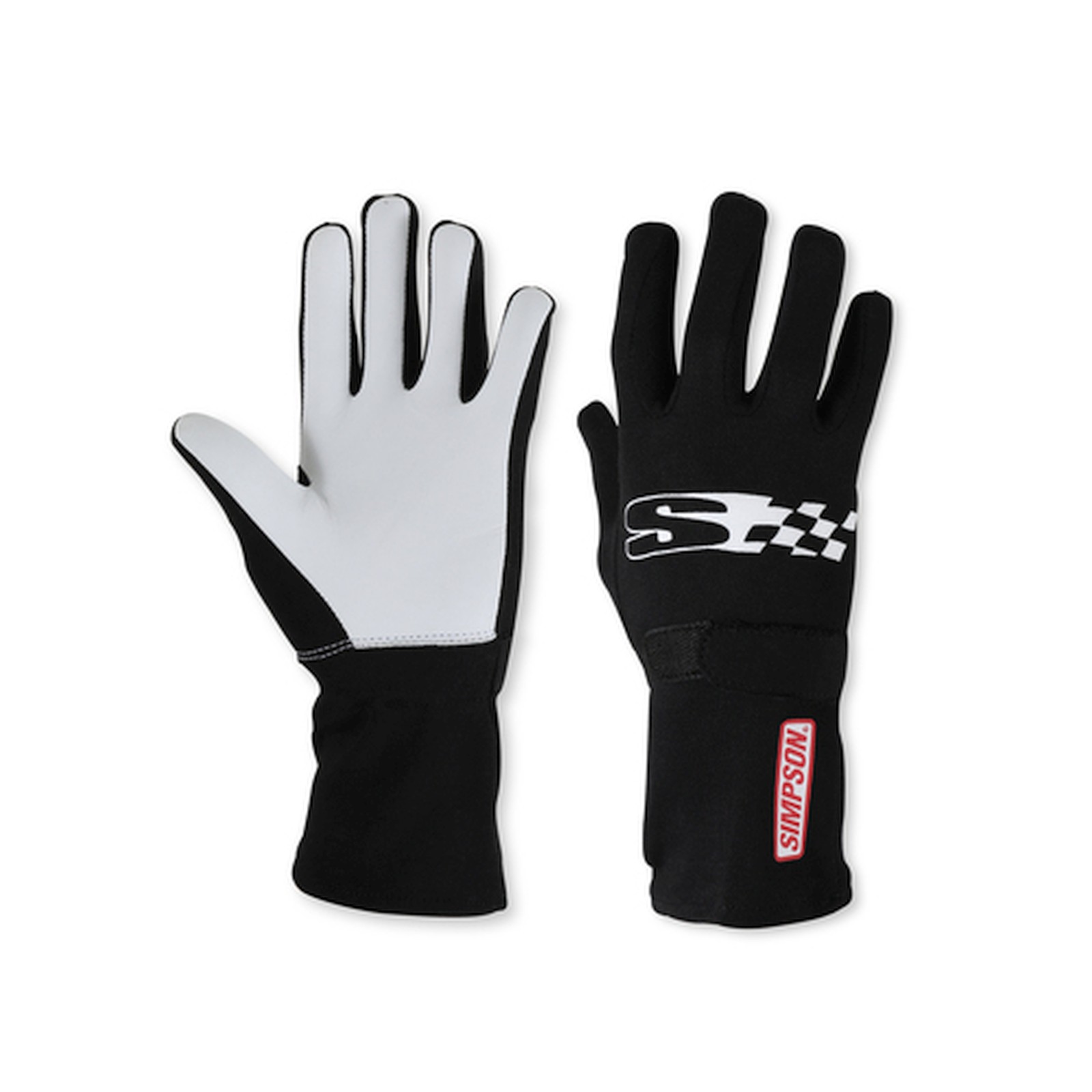 Simpson Racing SSTK Super Sport Driving Gloves Adult XS SFI 3.3/1 Black Pair