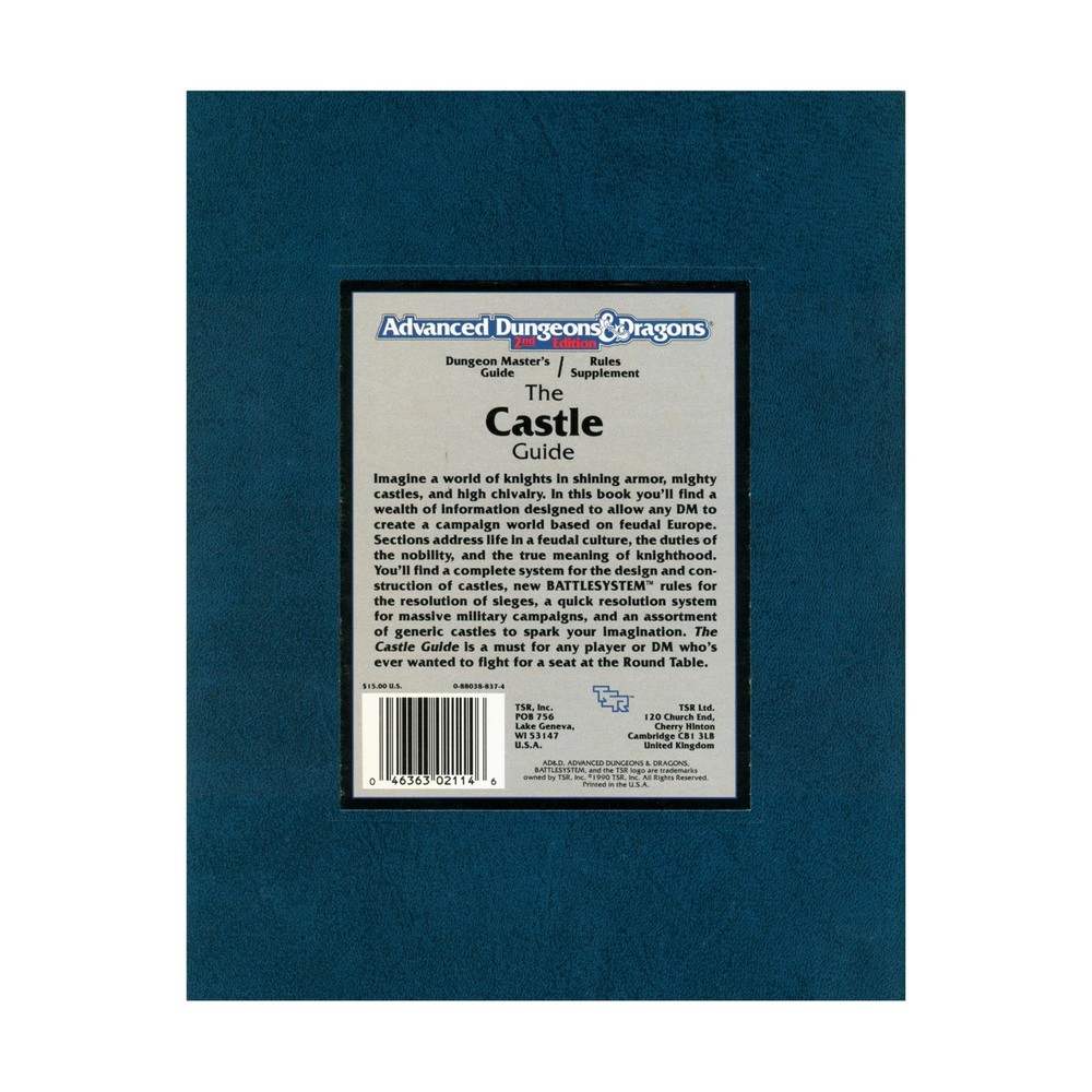 AD&D 2nd Ed Castle Guide (1st) Fair+