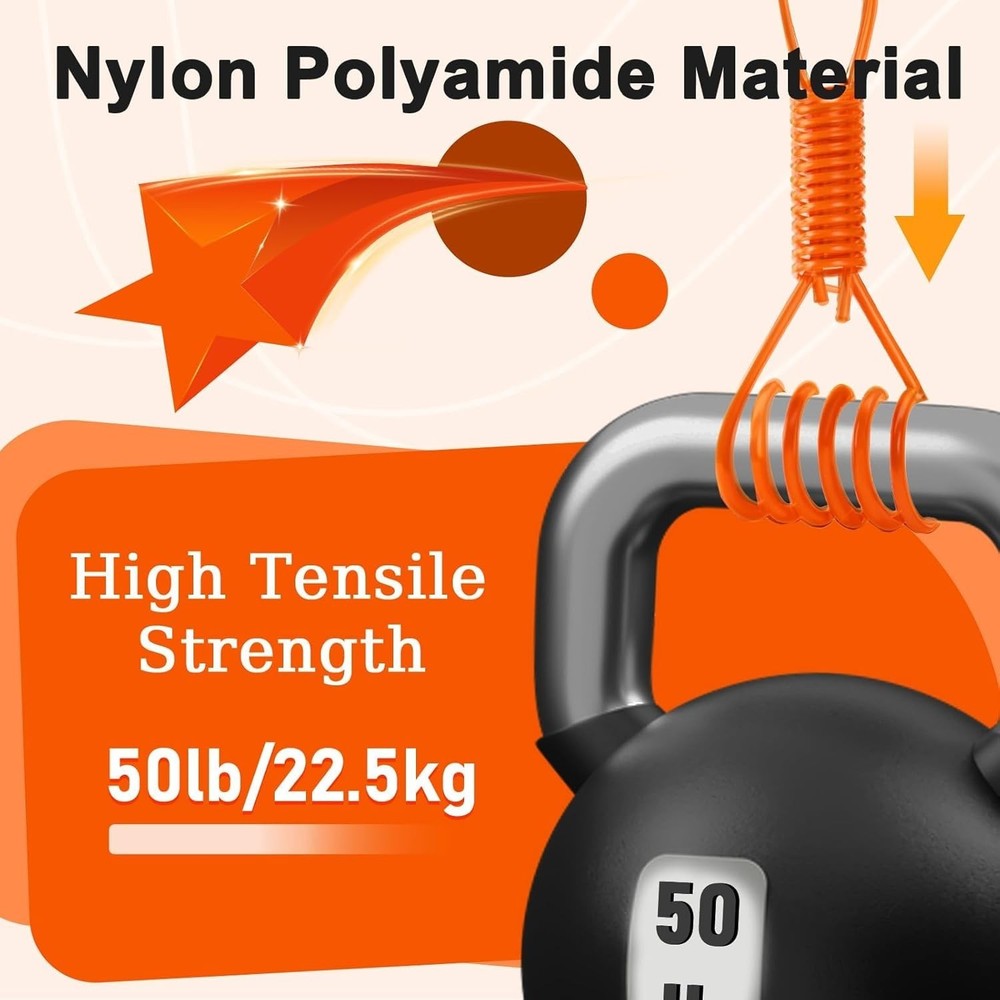 String Trimmer Line, Commercial Grade Orange Pentagon Weed Eater String, Nyl...