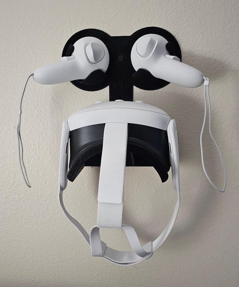 Meta Quest 3 Wall Mount - VR Headset Storage Holder Compatible with Elite Strap