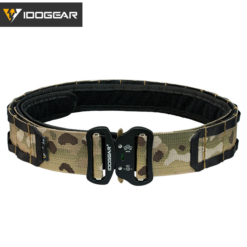 IDOGEAR 2" Tactical Belt Combat Quick Release Metal Buckle MOLLE Mens Belts Gear