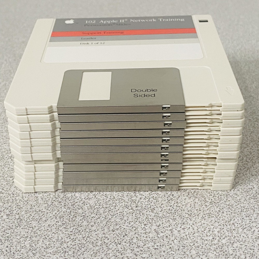 102 Apple II Network Support Training SET Of 12 1990 Vtg Software Complete Disk