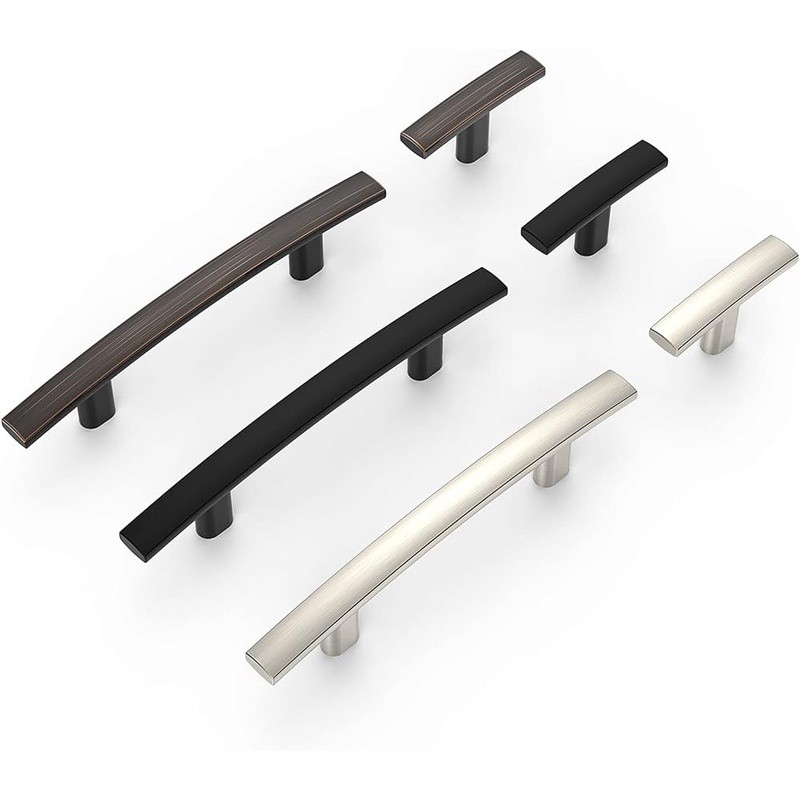 25 Pack Matte Black Cabinet Knobs Zinc Drawer Handles Kitchen Hardware New