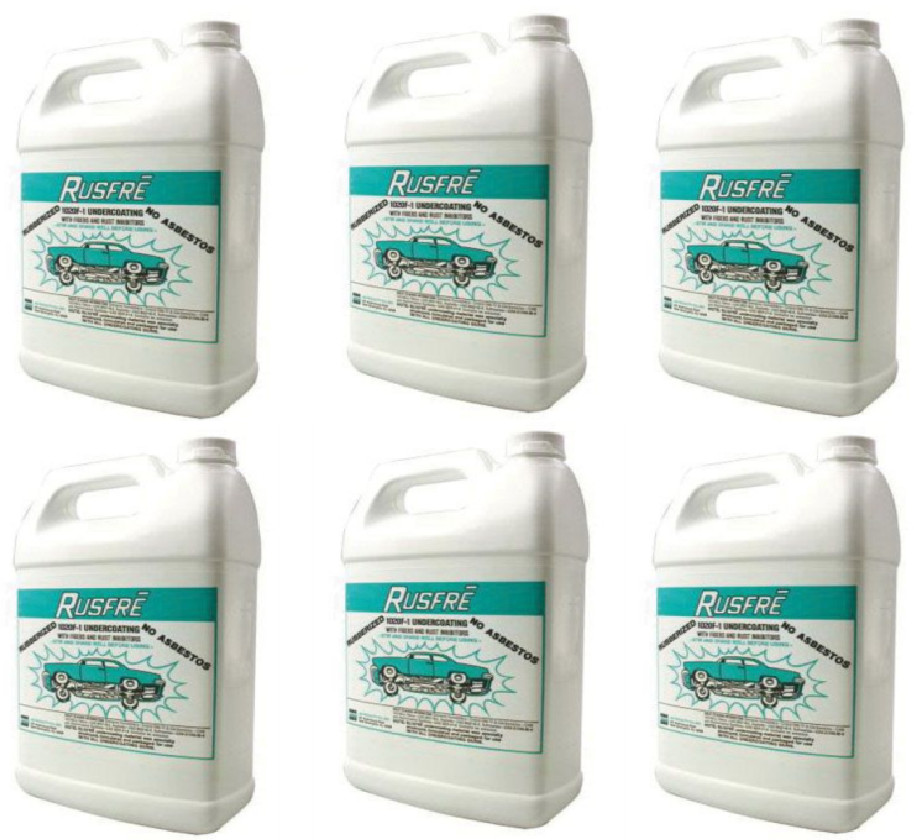 Rusfre Automotive Spray-On Rubberized Undercoating Material Part Rus-1 (6 Pack)
