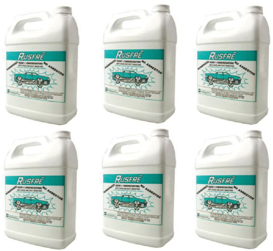 Rusfre Automotive Spray-On Rubberized Undercoating Material Part Rus-1 (6 Pack)
