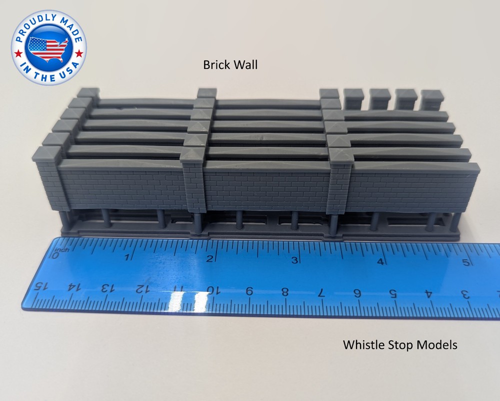 HO Scale Brick Wall Fence