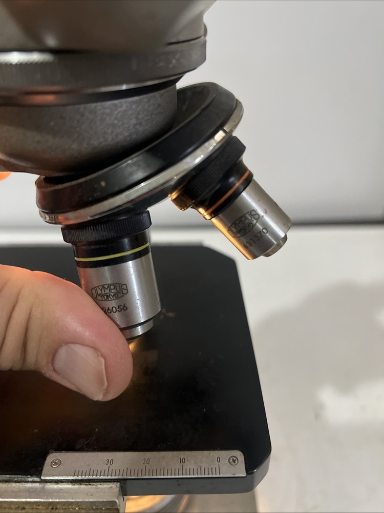 Vintage LAB SETUP Olympus KHC Microscope Binocular Working Lamp UNTESTED AS-IS