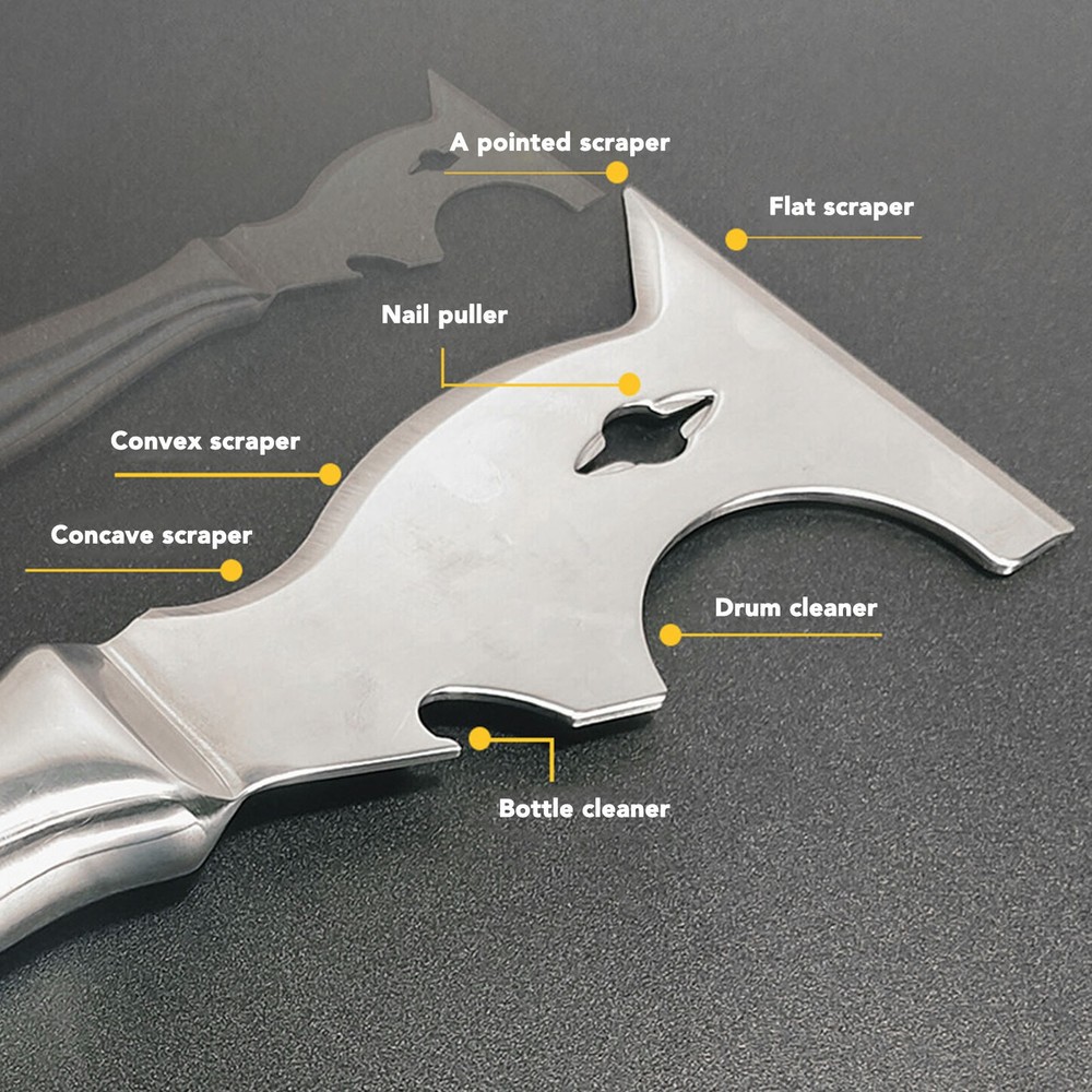 Multi Function Putty Cutter Stainless Steel Blade Paint Scraper For Painting