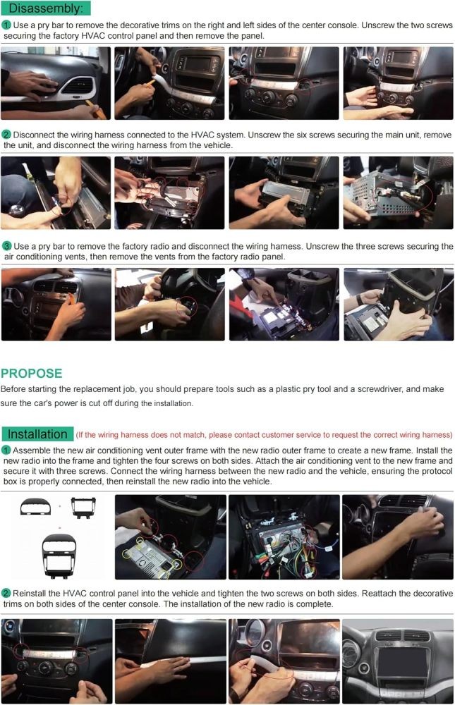 For 2012-2020 Dodge Journey Apple Carplay Car Stereo Radio GPS Android 15 2+64GB