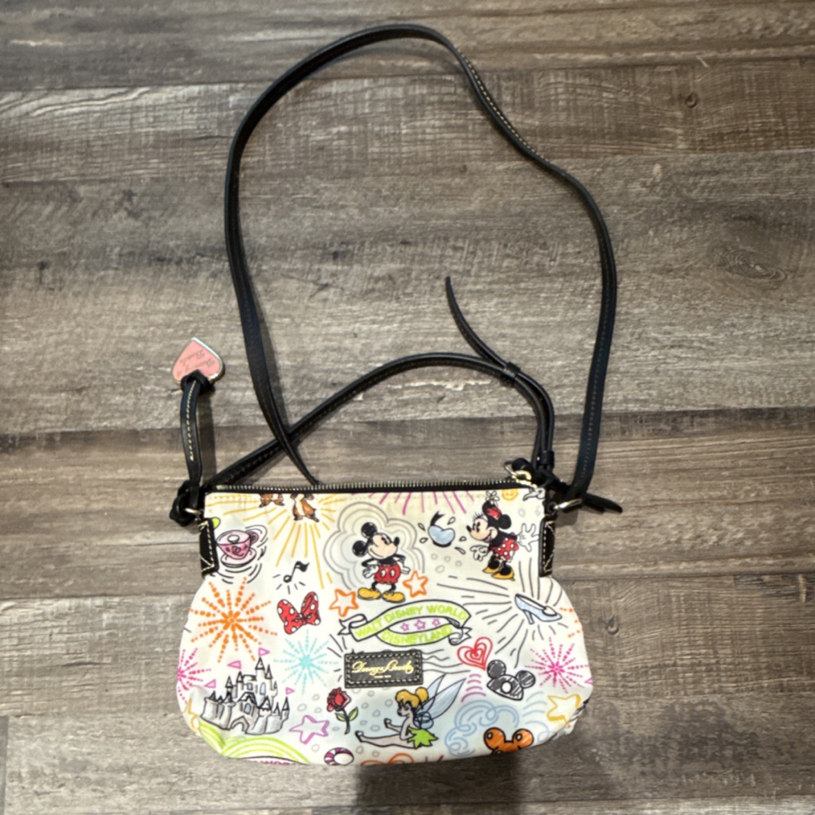 Dooney & Bourke Disney Shoulder Bag Small Mickey & Minnie Mouse sketch