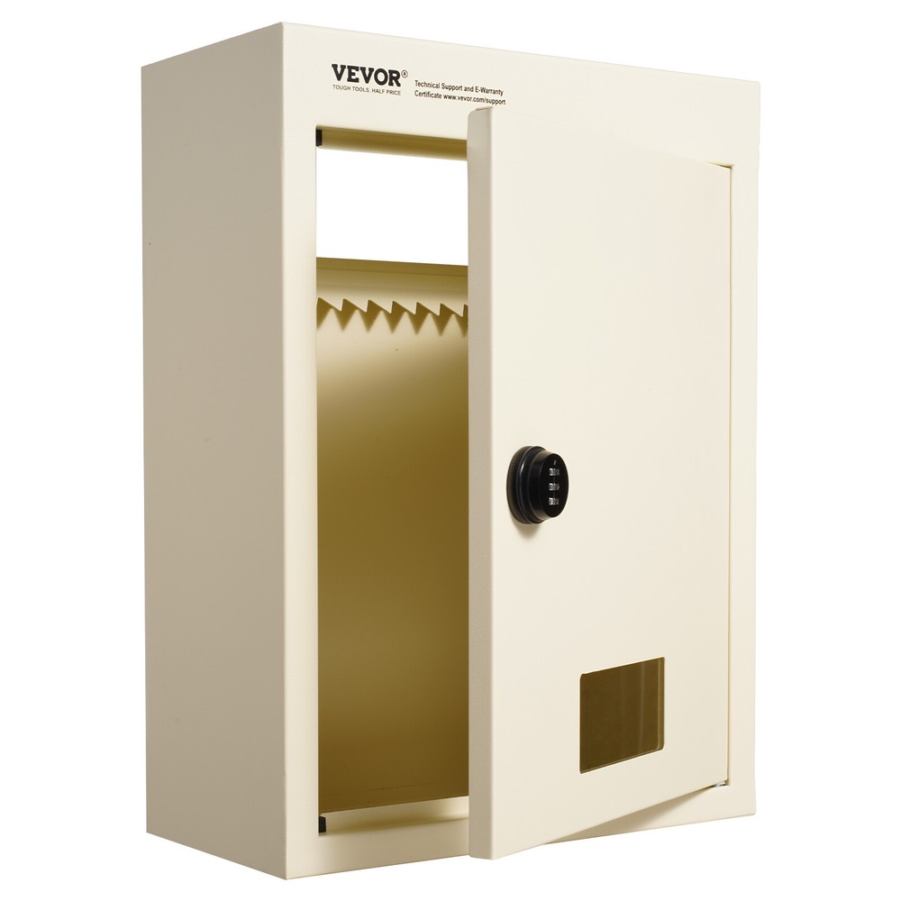 VEVOR Through The Wall Drop Box 12.5x6.3x16.9" Mailbox with Code Lock Beige